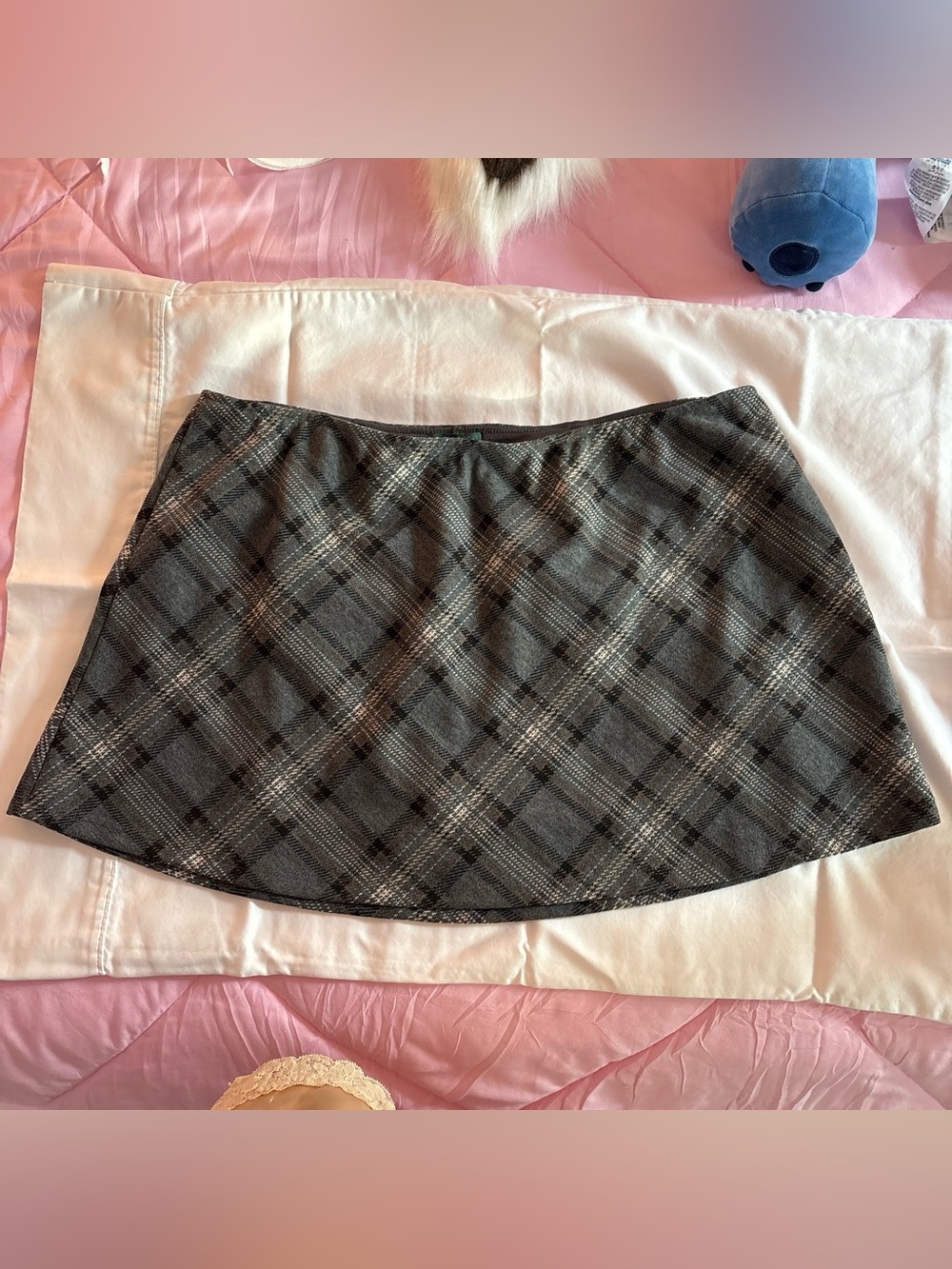 wild fable Gray Plaid Mini Skirt